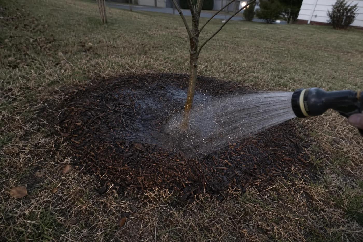 Newly planted tree watering guide hero image for Big Tree Planting Co.