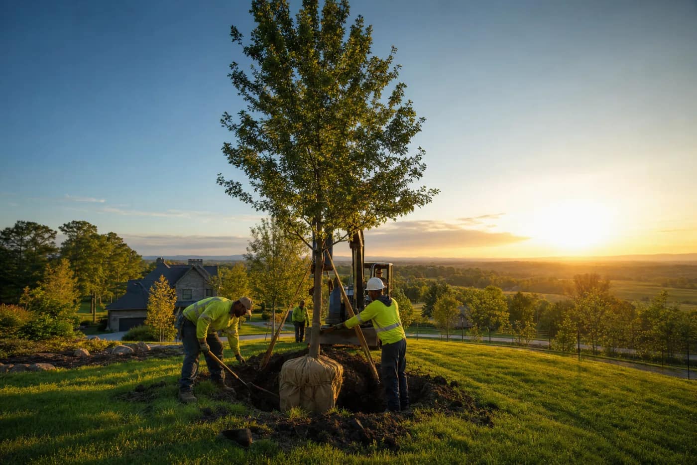 Regional tree planting service area hero image for Big Tree Planting Co.